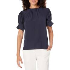 Rebecca Taylor Women's Short Sleeve CDC Blouse - Navy