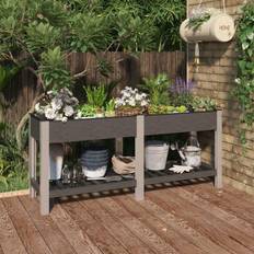 Pots, Plants & Cultivation vidaXL Garden Raised Bed with Shelf