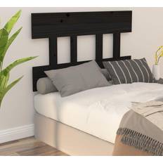 Pino Cabeceros vidaXL De Cama 78 Madera Maciza De Pino Negro 78.5 x 3 x 81 cm Cabecero