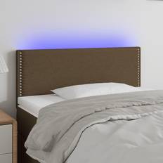 vidaXL LED mörkbrun Sänggavel