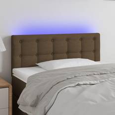 vidaXL LED mörkbrun Sänggavel