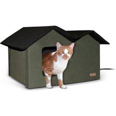 Heated outdoor cat house K&H Pet KH3973 Heated Outdoor Kitty House Extra Wide