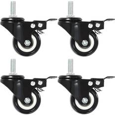 DIY Accessories vidaXL 16x Swivel Casters with Brakes 50mm Trolley Furniture Moving Box Wheels