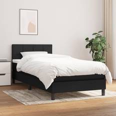 Lit Simple Lits Continentaux vidaXL Sommier À Lattes de Avec Matelas 80x200 cm Noir Lit Continental