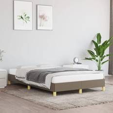 vidaXL 120x200 stof gråbrun Sengeramme