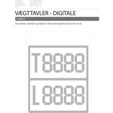 Digital vægttavle sølv