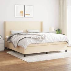 Betten reduziert vidaXL mit Matratze Creme 200x200 cm Boxspringbett