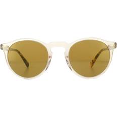 Oliver Peoples Buff and Dark Tortoise Brown Gold Mirror