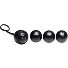 Negro Bromas Master Series Colgante de silocona para pene con pesas Cock Dangler Negro