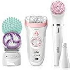 Haarentfernung Braun Silk-épil Beauty-Set 9 9-985 Deluxe 7-in-1 Kabellose Wet&Dry Haarentfernung – Epilierer, Rasierer, Peeling, Reinigungskit für Gesicht und Körper