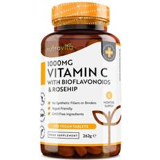 Nutravita Vitamin C 1000mg with Bioflavonoids & Rosehip 180 Vegan