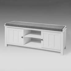 SoBuy FSR35-W Sitzbank Bettbank Schuhschrank 105 x 43 x 35 cm Aufbewahrungskommode