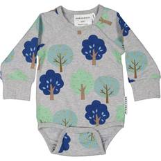 Geggamoja Long Sleeved Bamboo Bodysuits - Tree Gray