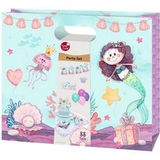 Pink Gave- & Festposer SUSYCARD Party-Tasche Mermaid Set klein 88-t. [Levering: 2-3 dage]