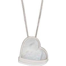 Fiorelli Sterling Silver & Mother of Pearl Heart Necklace