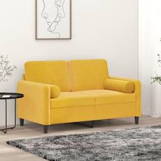 vidaXL 2 stk. velour Komplet pyntepude Gul (50x50cm)