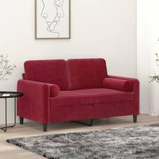 vidaXL 2 stk. velour Komplet pyntepude Rød