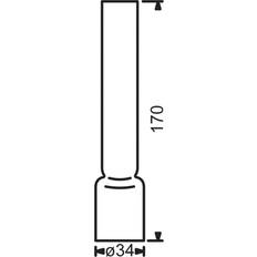 Delite Borosilikat brænderglas 6''' x