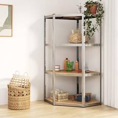 Estanterías vidaXL Silver, 75 4-Layer Shelving System