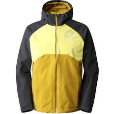 The north face stratos jacket The North Face Stratos Hooded Jacket - Mineral Gold/Yellowtail/Asphalt Gray