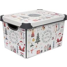 Multicolored Storage Boxes Simplify Happy Christmas Tote Storage Box