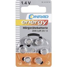 Conrad energy Hörgerätebatterien ZA13 (6 Stk. ZA13 GP, 280 mAh) Batterien