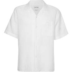 Calvin Klein Woman Shirts Calvin Klein Chemise Col Classique Lin Et Coton - Blanc