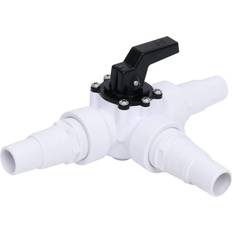 VidaXL Pools vidaXL Swimming Pool 3-Way Ball Valve White and Black