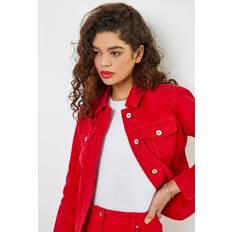 Red Outerwear Roman Classic Washed Denim Jacket