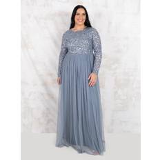 Maya Deluxe Embellished Long Sleeve Maxi Dress
