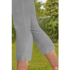 Roman Cropped Stretch Trouser - Light Grey