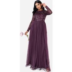 Maya Deluxe Embellished Long Sleeve Maxi Dress