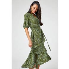 Roman Ditsy Floral Frill Hem Midi Dress