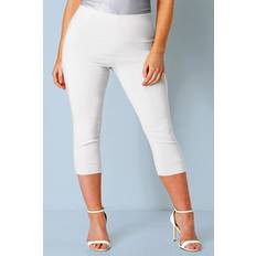 Curve Cropped Stretch Trouser - White Curve