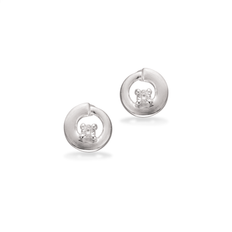 Scrouples Sterling Silver Stiftörhängen Med Zirconia 158882