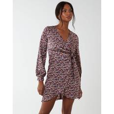 Blue Vanilla Long Sleeve Wrap Hem Dress