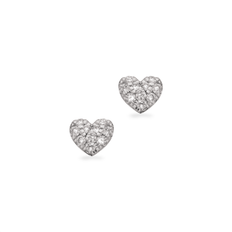 Scrouples Hjerte Karat Hvidguld Øreringe med Brillanter 0,11 Carat W/SI