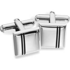 Sort Manchetknapper Scrouples Cufflinks - Silver/Black