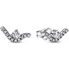 Pandora Øreringe Pandora Wave Sterling Sølv Ørestikker 292544C01