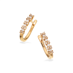 Scrouples Clip Creol Karat Guld Örhängen Med Diamanter 0,20 Carat W/si 121925