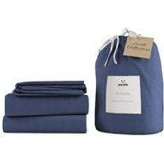 Bamboo Bed Linen Bamboo & French Linen Complete Duvet Cover Blue