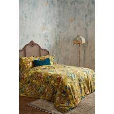 Edinburgh Weavers Morton 200 Thread Count Duvet Cover Green, Yellow