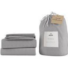 Bamboo Bedspreads Bamboo & French Linen Complete Bedspread Grey, Silver