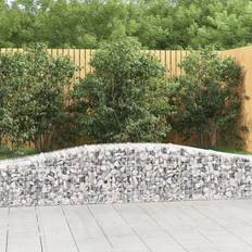 vidaXL Arched Gabion Baskets 400 x 50 x 40/60 cm 7 pcs