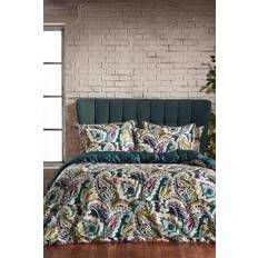 Edinburgh Weavers Aretha 200 Thread Count Paisley Duvet Cover Blue, Green