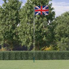 Drapeaux et Accessoires vidaXL Drapeau du Royaume-Uni et mât 6,23 m Aluminium