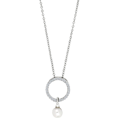 Nordahl Andersen Joanli Nor Lisbethnor Sterling Silver Halsband Med Pärla Och Zirconia 20452080900