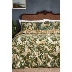 Textiles Cotton 200 Thread Count Duvet Cover White, Green