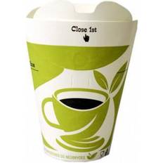 Festartikler Diverse Kaffebæger m/butterflylåg bio Grøn/Hvid 25cl ps/40 stk