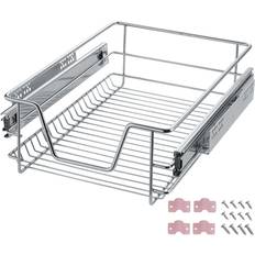 Tiroirs et Étagères de Cuisine tectake Tiroir de rangement téléscopique Chromé